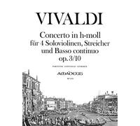 VIVALDI - Concierto en Si menor (RV580) Op.3 nº 10 para 4 Violines y Piano (Morgan)