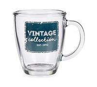 Vivalto Taza Mug Vintage Transparente Vidrio (320 ml)
