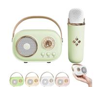 Vivamic Portable Kids Karaoke Fun Set, Vivamic Portable Microphone, C20 Bluetooth Speaker, 6 Sound Modes, for Home and Outdoor Entertainment (Single Microphone,Green)