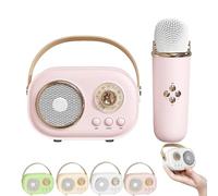 Vivamic Portable Kids Karaoke Fun Set, Vivamic Portable Microphone, C20 Bluetooth Speaker, 6 Sound Modes, for Home and Outdoor Entertainment (Single Microphone,Pink)