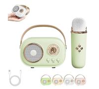 Vivamic Portable Kids Karaoke Fun Set, Vivamic Portable Microphone, Mini Bluetooth Karaoke Speaker with Wireless Microphone for Home and Outdoor Entertainment (Single Microphone,Green)