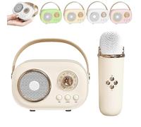 Vivamic Portable Kids Karaoke Fun Set, Vivamic Portable Microphone, Mini Wireless Karaoke Machine for Kids with Bluetooth Speaker, Ideal for Home, Party, Travel & Outdoor Entertainment (Yellow 1pcs)