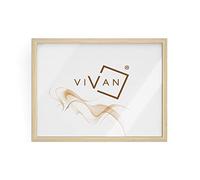 Vivan - Marco de madera - Color marrón (madera natural) - Tamaño de la imagen 18 x 24 cm