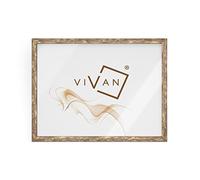 VIVAN Marco de póster de Madera con plexiglás y Reverso, Oxidado de Oro, Formato Immagine A4