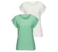 VIVANCE Camiseta crema / verde claro L-XL crema / verde claro