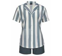 VIVANCE Pijama de pantalón corto 'Dreams' gris oscuro / blanco XS gris oscuro / blanco