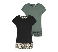 VIVANCE Pijama 'Dreams' beige / verde / negro XS-S beige / verde / negro