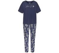 VIVANCE Pijama 'Dreams' marino / genciana / blanco S-M marino / genciana / blanco