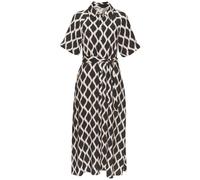 VIVANCE Vestido camisero beige / negro 34 beige / negro