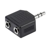 Vivanco 46064 Adaptador de Cable 3.5 mm 2 x 3.5 mm Negro - Adaptador para Cable (3.5 mm, 2 x 3.5 mm, Macho/Hembra, Negro)