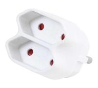Vivanco A2 W Adaptador internacionales, Blanco, 2fach