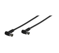 Vivanco - Cable De Antena 2X Conector De Antena 75Ω, 3 M, 90Db, Negro