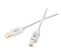 Vivanco - Cable de conexión USB 2.0 (contactos Dorados), Color Blanco 3 m