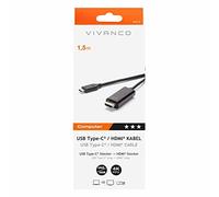 Vivanco CC UC HD 15 USB type-C HDMI Negro - Adaptador para cable (USB type-C, HDMI, Macho, 1,5 m, Negro)
