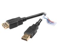 Vivanco High-Grade USB 2.0 Certified Extension Cable, 3.0 m - Cable USB (3.0 m, 3 m, USB A, USB A, Male Connector/Female Connector, 480 Mbit/s, Negro)