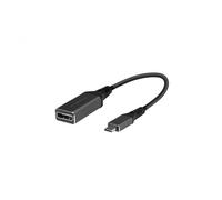 Vivanco VNITADDPITC Adaptador USB C DisplayPort M a F 0 1M Negro