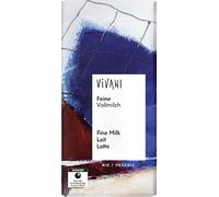Vivani Chocolate de mesa orgánico de leche fina entera, 80 g