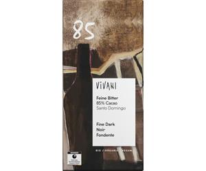 VIVANI CHOCOLATE NEGRO 85% SANTO DOMINGO - producto multifunción de amplio alcance de aplicación, peso 80 g, se integra fácilmente en una rutina diaria y combina funcionalidad práctica y