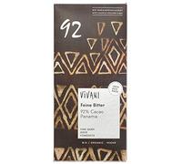 Vivani Organic Chocolate 92% Choc Oscuro Panamá 80g | Sin lactosa | vegano (Pack de 6)