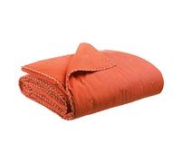 Vivaraise - Colcha Nala para cama y sofá - Manta auxiliar, edredón ligero reversible - Tejido de lino y algodón - Acabado Volante plano bordado