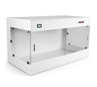 Vivario de reptiles de PVC blanco de 39.37 pulgadas con vidrio panorámico | Terrario de 100 × 50 × 50 cm con paneles transparentes, ventilación, cables de soporte de lámpara y PVC fácil de limpiar