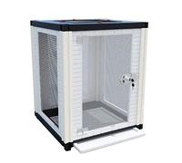 Vivarium Caja de terrario de plástico Reproducción Tanque de Transporte encaramado Lagarto Camaleón Lagarto Escorpión Rana Araña Caja Casa para Mascotas (Blanco 40 * 40 * 50 cm)