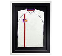 Vivarti DIY Adulto 3D montado Camiseta Deportiva Marco de Pantalla 60 x 80cm - Marco Blanco, Montaje Negro, Tarjeta de Respaldo Negro