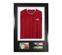 Vivarti DIY Adulto 3D montado + Doble Apertura Camiseta Deportiva Marco de Pantalla 61 x 91.5cm - Marco Negro, Montaje Negro, Tarjeta de Respaldo Blanca