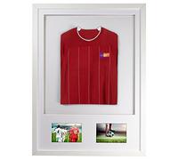 Vivarti DIY bebé 3D montado + doble apertura camiseta deportiva marco de pantalla 50 x 70 cm - marco blanco, montaje blanco, tarjeta de respaldo blanco