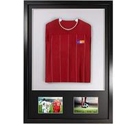 Vivarti DIY bebé 3D montado + Doble Apertura Camiseta Deportiva Marco de Pantalla 50 x 70cm - Marco Negro, Montaje Negro, Tarjeta de Respaldo Blanco