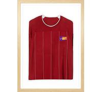 Vivarti DIY Junior - Marco de exhibición para camisa deportiva (50 x 70 cm, marco de roble, marco interior blanco, tarjeta de respaldo blanca