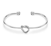 VIVAZYTGH Forever Love Knot Infinity Bangle Bracelets for Women | Adjustable Gold Bangle Bracelet for Women(60-65mm_Silver)