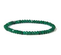 VIVAZYTGH Pulsera de Cuentas de Piedra facetada de Colores, jades Naturales, cuarzos, aguamarinas, Gemas, Brazalete elástico, joyería Minimalista, Regalo for Mujeres y Hombres.(19cm_1.Jade)