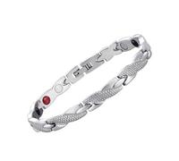 VIVAZYTGH Pulsera magnética Adelgazante Saludable, joyería de Moda for Mujer y Hombre, Pulsera for Bajar de Peso, Pulsera de Cadena de Acero con Forma de corazón.(P759-1)