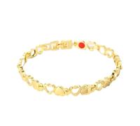 VIVAZYTGH Pulsera magnética Adelgazante Saludable, joyería de Moda for Mujer y Hombre, Pulsera for Bajar de Peso, Pulsera de Cadena de Acero con Forma de corazón.(1 Gold)