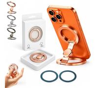 VIVBCLI Soporte magnético para teléfono Fidget Spinner, soporte magnético doble 2 en 1 de 360° (oro rosa)