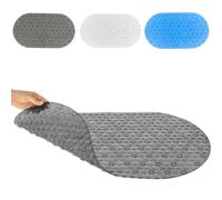 Vive Alfombrilla ovalada para bañera - Almohadilla antideslizante para suelo de ducha - antideslizante y antideslizante para bañera con fuerte agarre de ventosa de goma - para bebé, ancianos, niños, baño (gris)