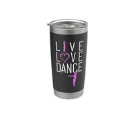 Vive ama baila tienes que bailar la vida. Baile de la pasión Vaso térmico de acero inoxidable de doble pared