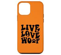 Vive, ama, guau, divertido diseño tipográfico Carcasa para iPhone 12 mini