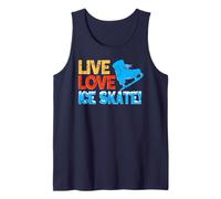Vive Ama Patina Motivación para Patinadores Fan Camiseta sin Mangas