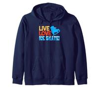 Vive Ama Patina Motivación para Patinadores Fan Sudadera con Capucha