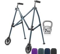 Vive - Andador plegable ligero para personas mayores, andador plegable estrecho para espacios pequeños, compacto y plegable para viajes, con ruedas, soporte de movilidad, portátil, pesa solo 7 libras
