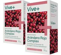 Vive+ Arándano Rojo Complex - 2 paquetes de 30 cápsulas con Extracto de arándano americano + brezo + Vitamina C - Apoya salud urinaria, acción antibacteriana y antioxidante