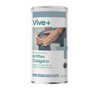 Vive+ Artiflex Colágeno Sabor Cacao 200 g - Colágeno Hidrolizado + Bambú (Silicio) + Vitamina C + Cúrcuma + Ácido Hialurónico - Refuerza Articulaciones, Huesos y Piel (Pack de 1 Lata (200g))