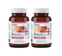 Vive+ Beauty Pack de 2 - 60 Comprimidos Masticables - Complemento Alimenticio con Biotina 5000 µg para el Cuidado de Cabello, Piel y Uñas - Caramelos Sabor Tropical