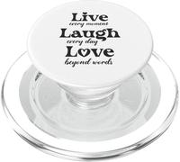 Vive cada momento, ríe cada día, ama más allá de las palabras PopSockets PopGrip para MagSafe