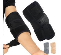 Vive Codera - Manga de compresión para tenis, envoltura para golfistas, bursitis, brazo izquierdo o derecho, correa de apoyo para tendinitis para golf, hombres y mujeres, epicóndilitis y deportes alivio del dolor, Estándar, Negro