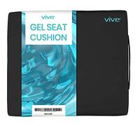 Vive Cojín para silla de ruedas - Almohadilla de gel para coxis, soporte ortopédico de espalda, ciática y coxis, alivio del dolor - Funda impermeable + 4 capas de espuma de apoyo y comodidad - para