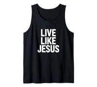 Vive como Jesús Fe Cristiana Creyente Devoto Camiseta sin Mangas