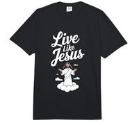 Vive como Jesús Fe Cristiana Creyente Devoto Comfort Colors Adult Heavyweight T-Shirt